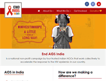 Tablet Screenshot of endaidsindia.org